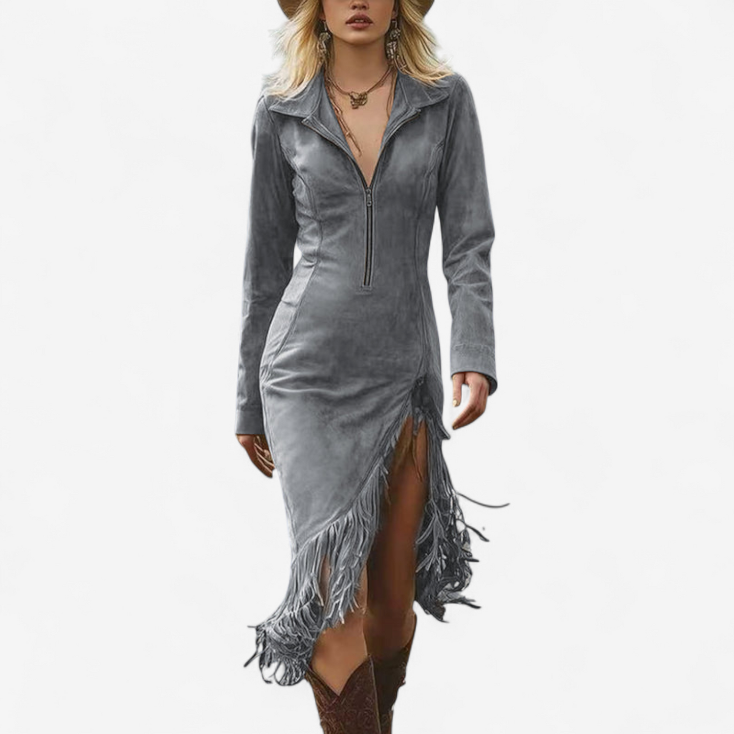 Ginette™ vestido de otoño elegante