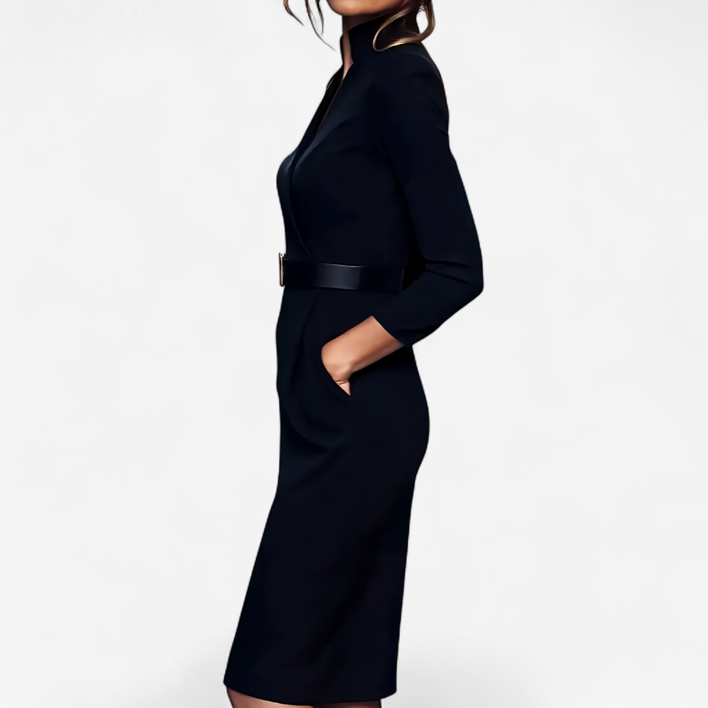 Madyx™ Vestido elegante con cinturón