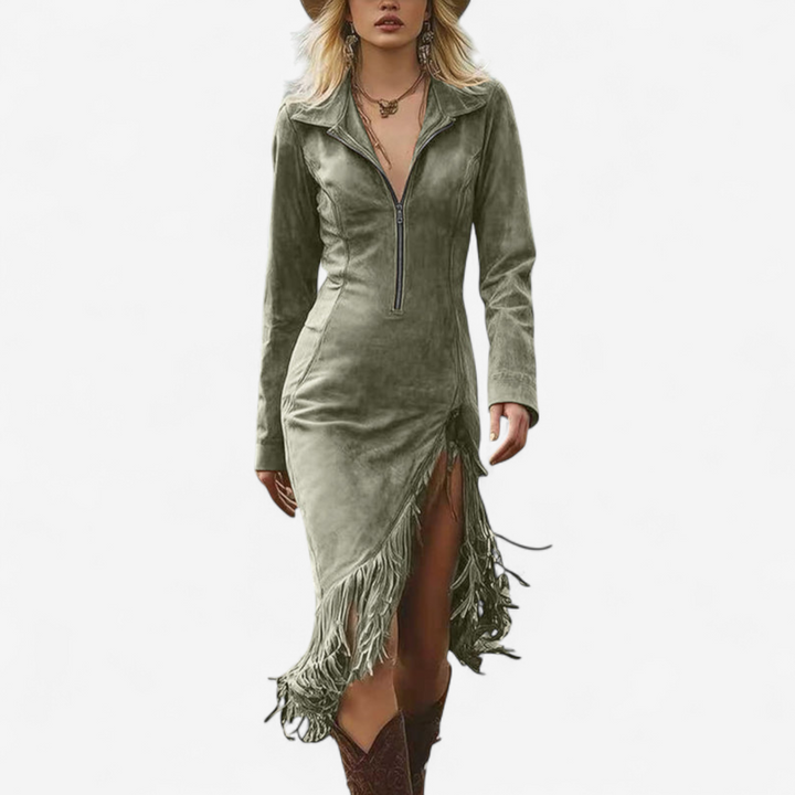 Ginette™ vestido de otoño elegante