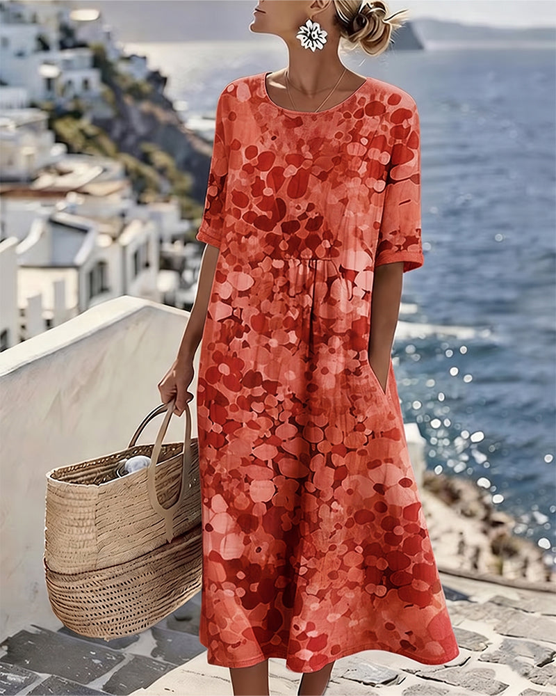 Martina | Vestido estampado holgado