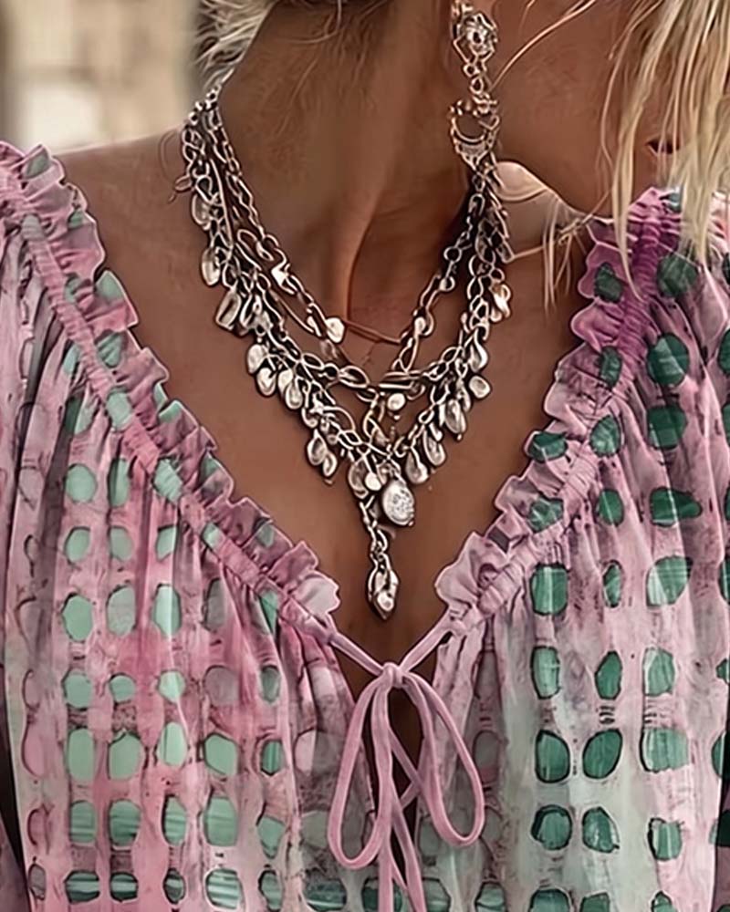 Blusa de lunares con lazos