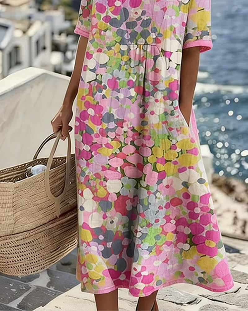 Martina | Vestido estampado holgado