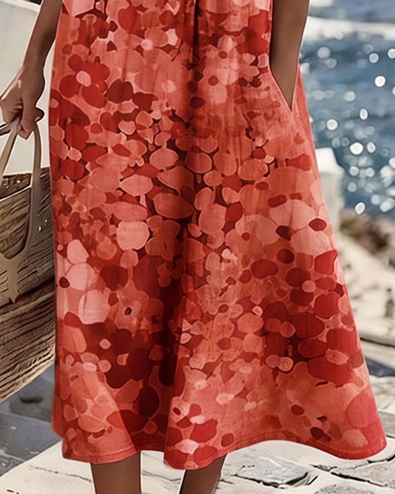 Martina | Vestido estampado holgado