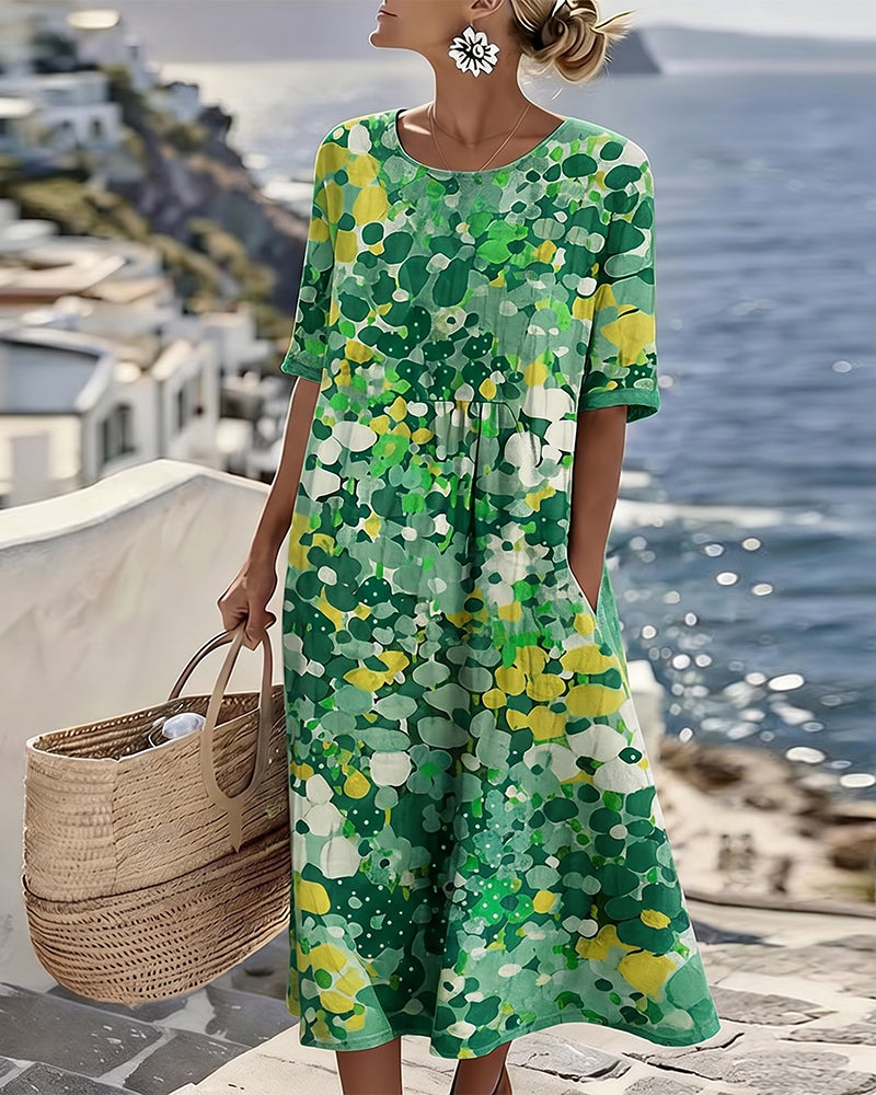 Martina | Vestido estampado holgado