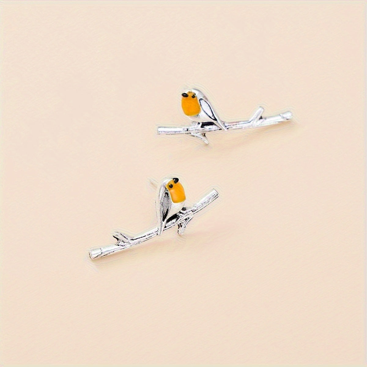 Pendientes de pájaro de dibujos animados