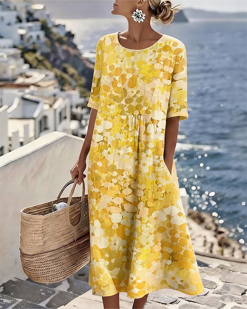 Martina | Vestido estampado holgado