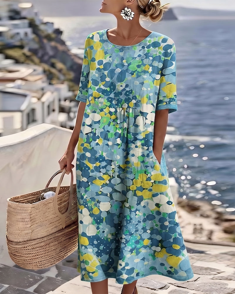 Martina | Vestido estampado holgado