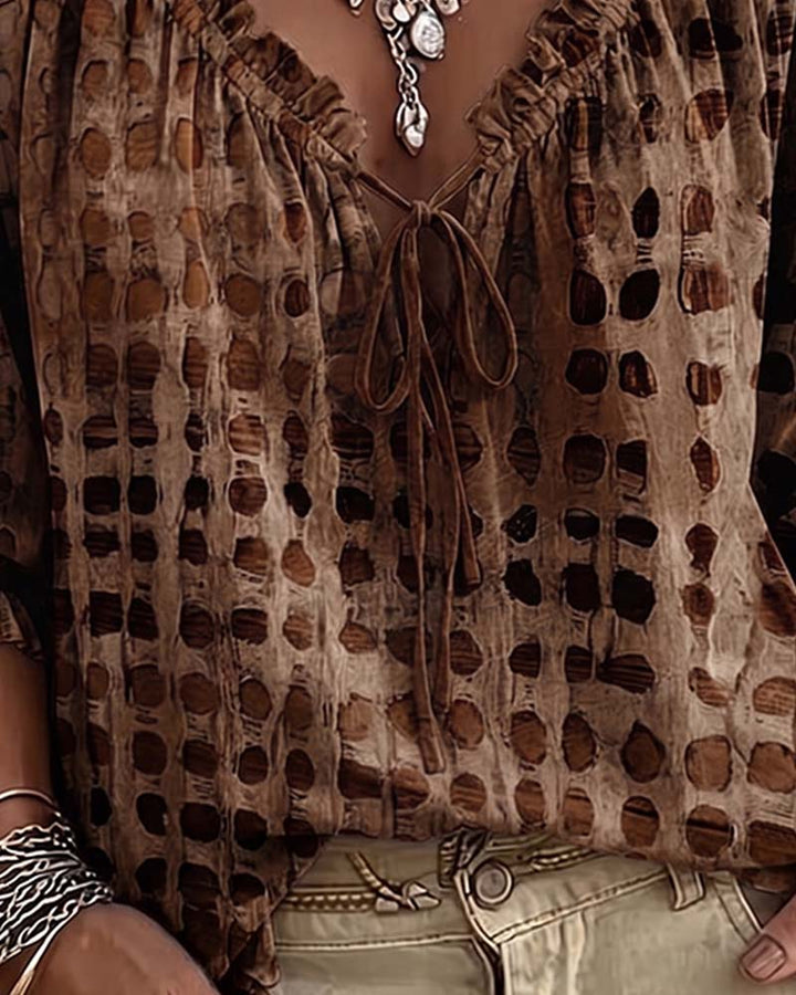 Blusa de lunares con lazos