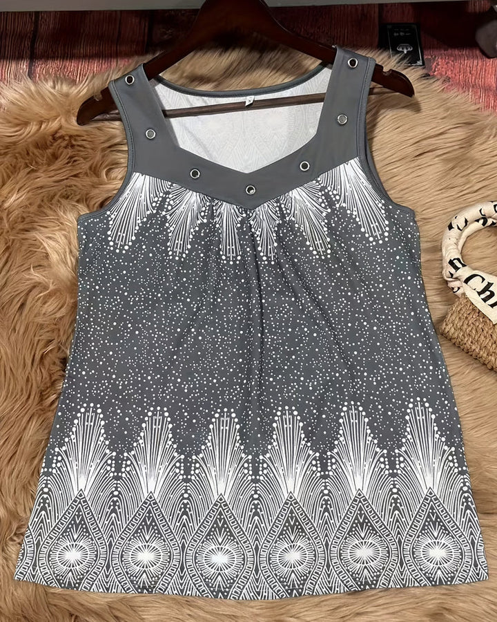 Top sin mangas casual de moda versátil