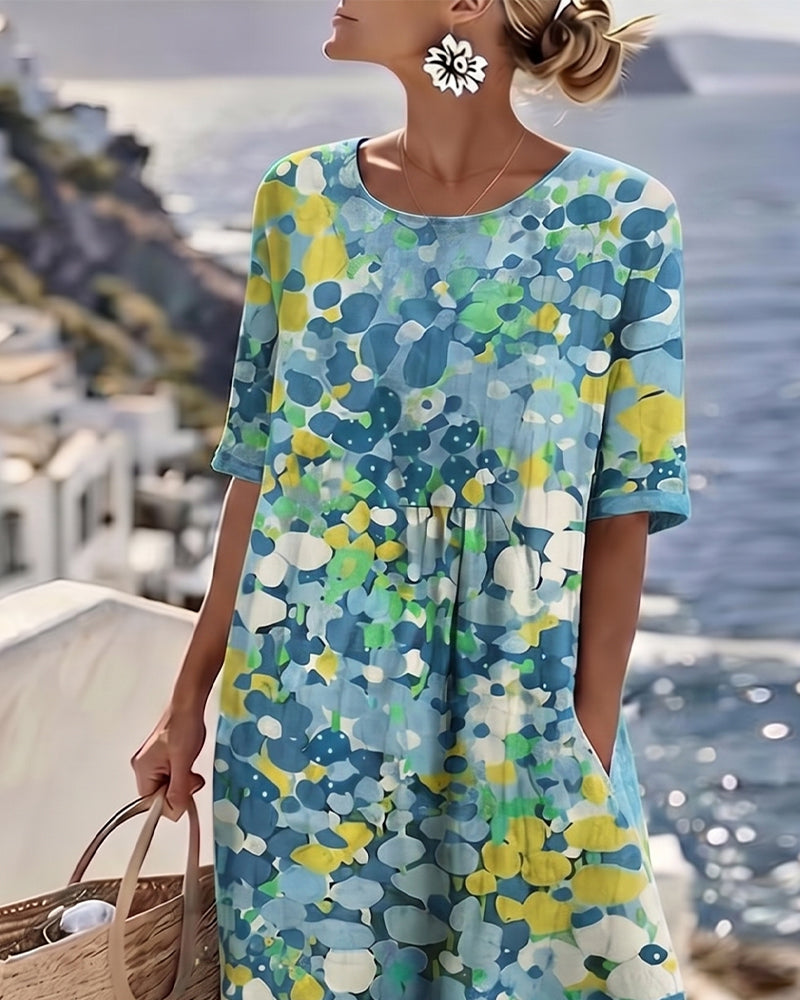 Martina | Vestido estampado holgado