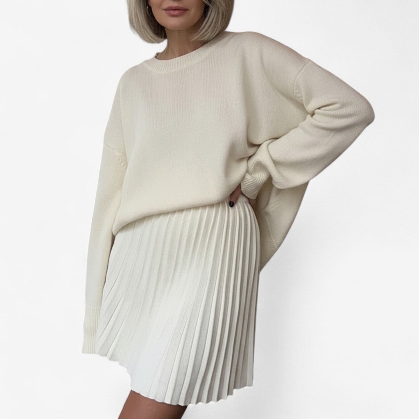 Marie™ Conjunto de suéter plisado