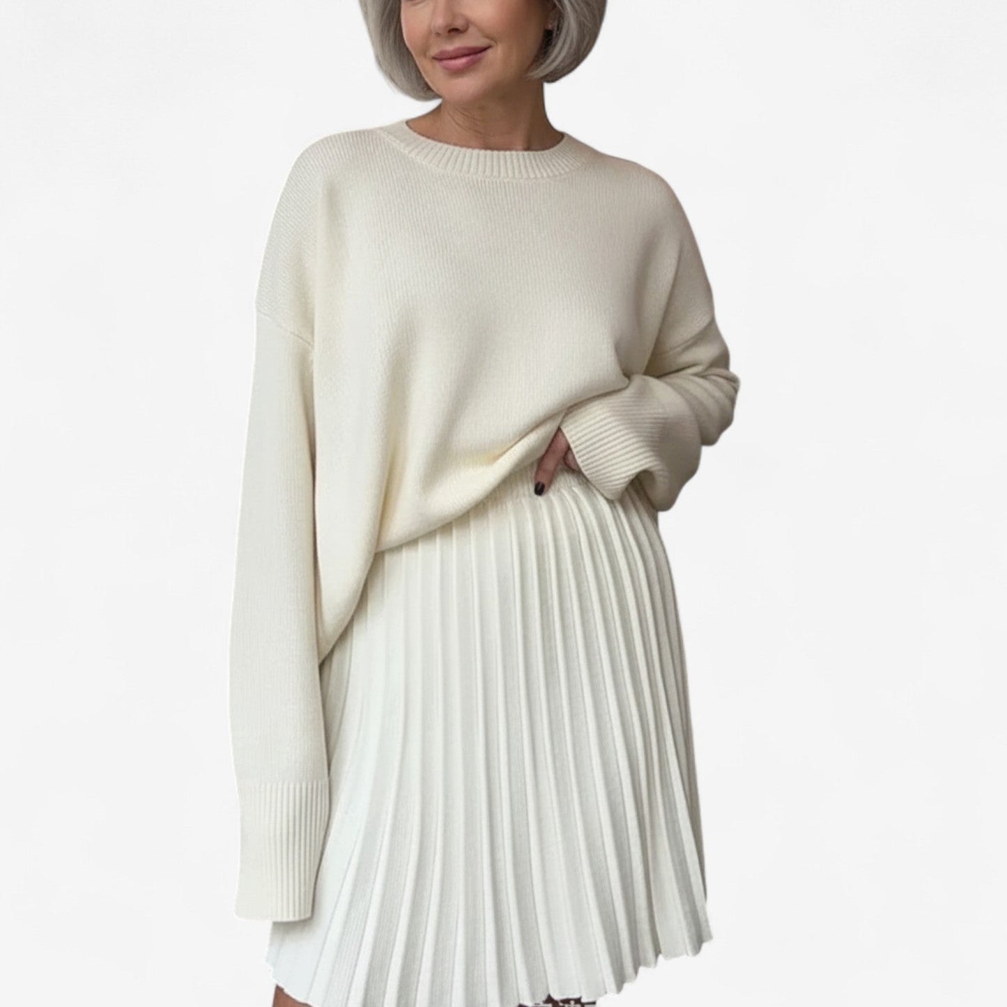 Marie™ Conjunto de suéter plisado
