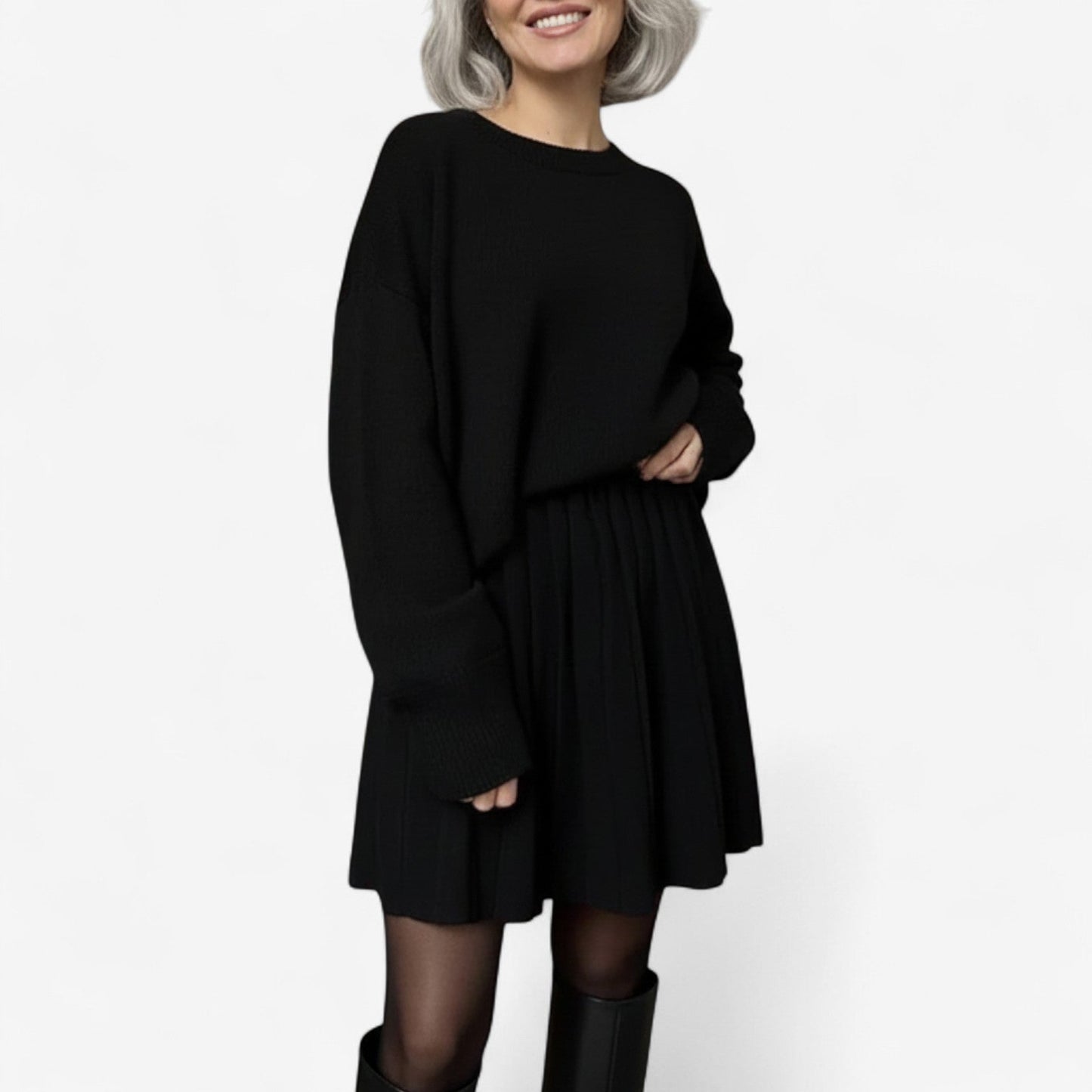 Marie™ Conjunto de suéter plisado