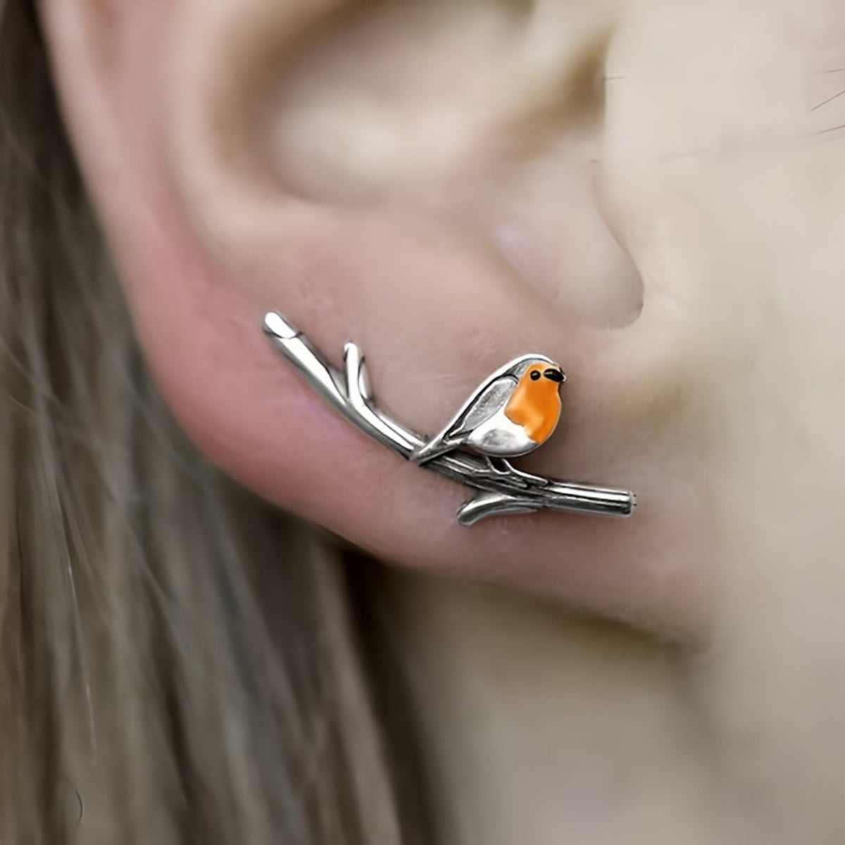 Pendientes de pájaro de dibujos animados