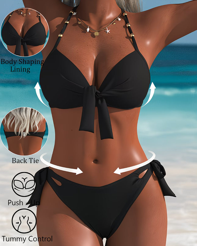 Bikini sexy de cuello halter Unie