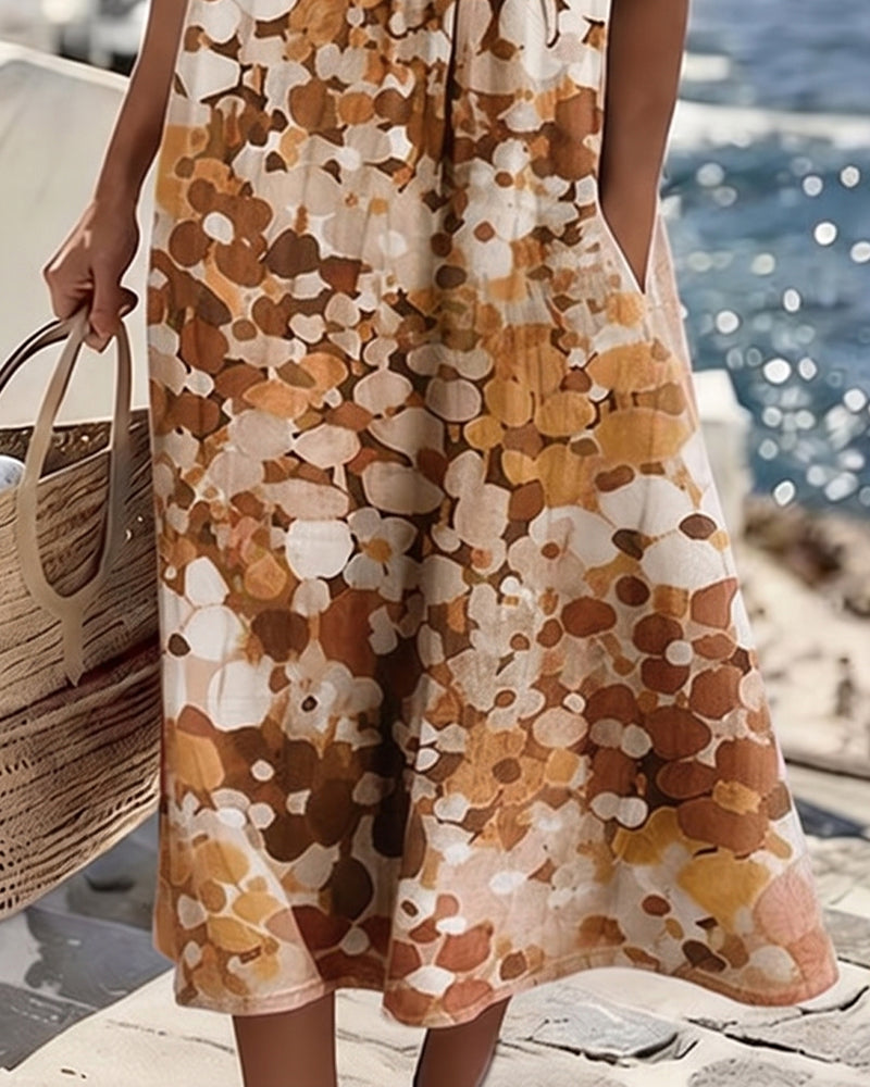 Martina | Vestido estampado holgado