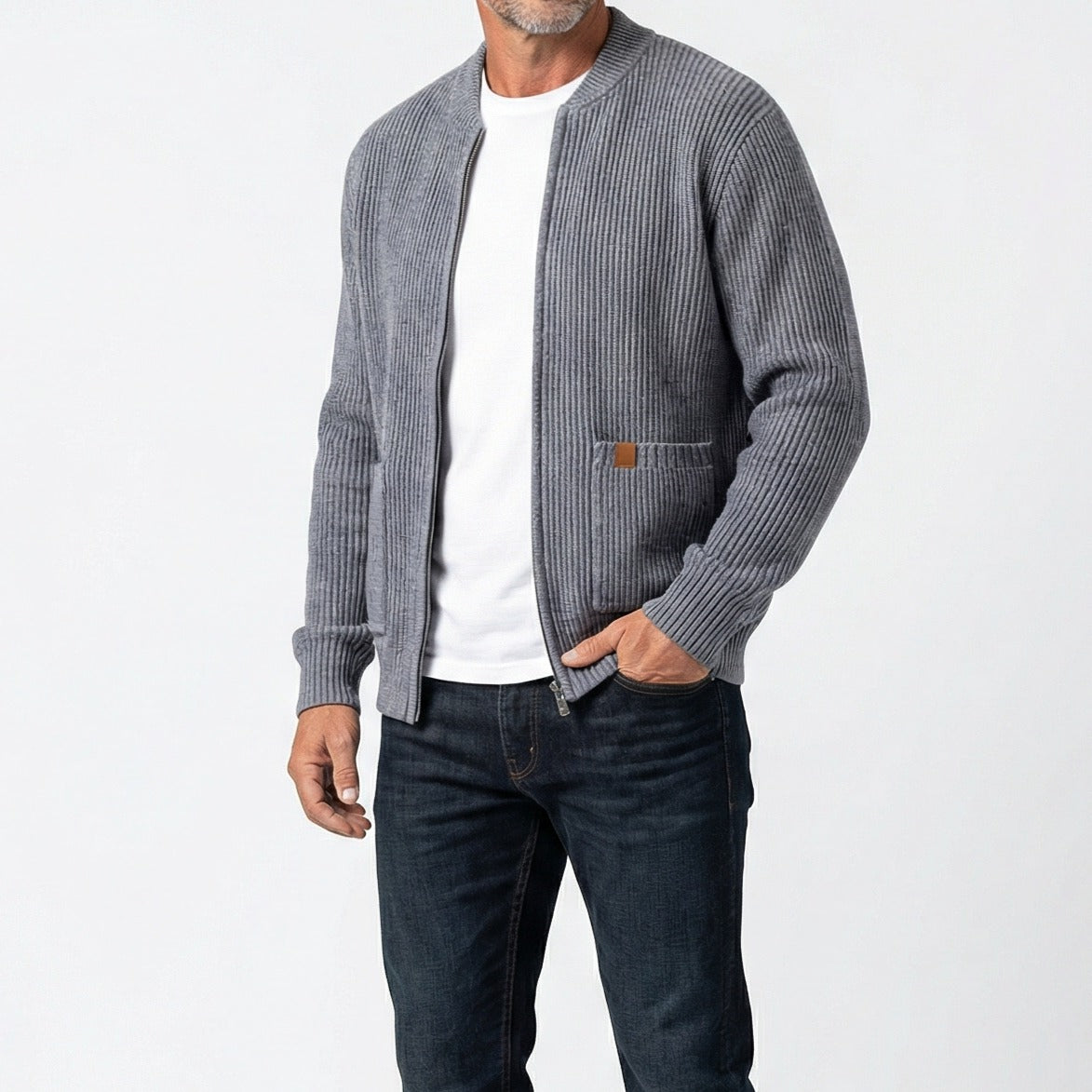 Chaqueta Nova de punto canalé