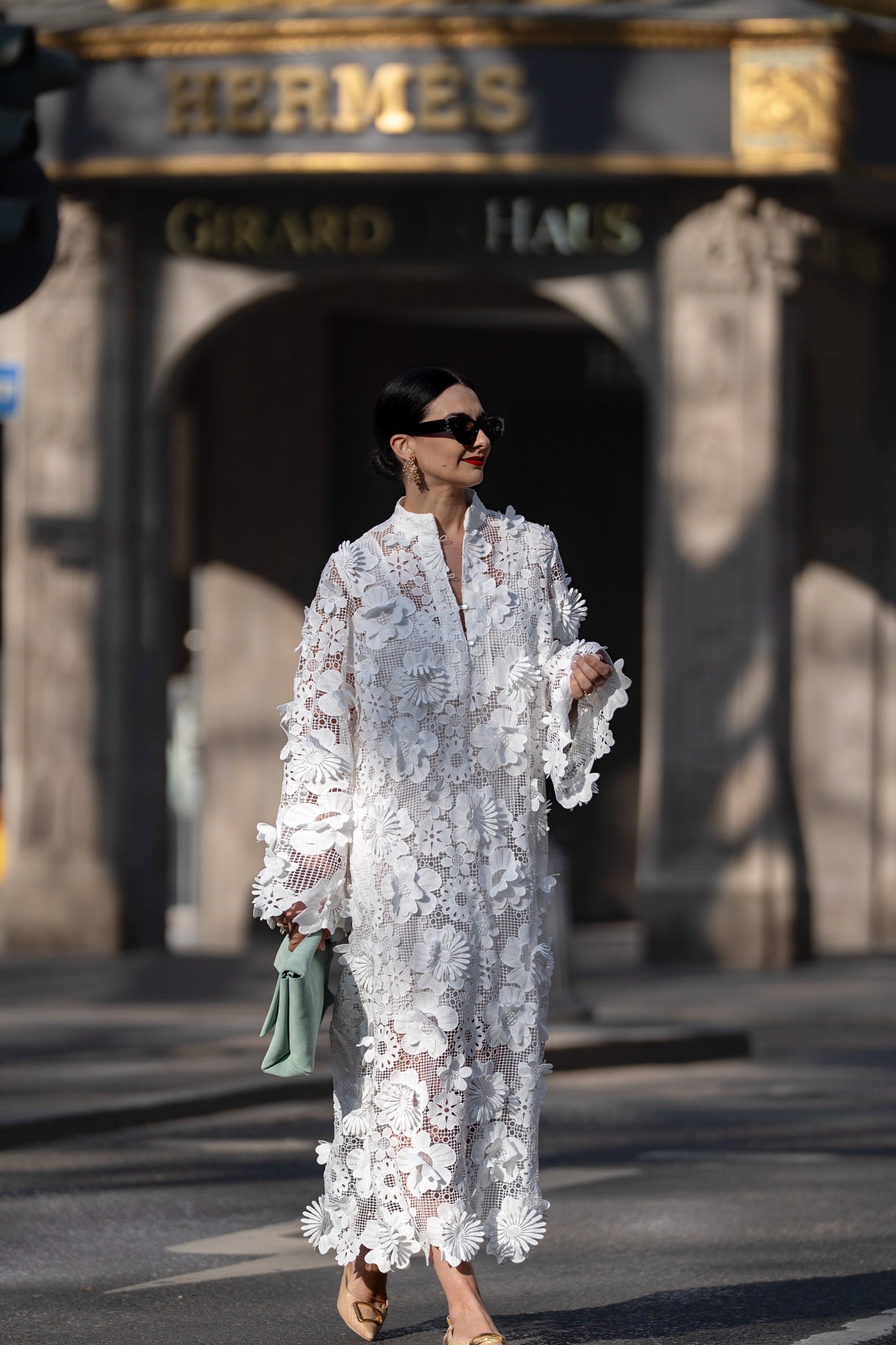 Vestido Estelle en encaje blanco