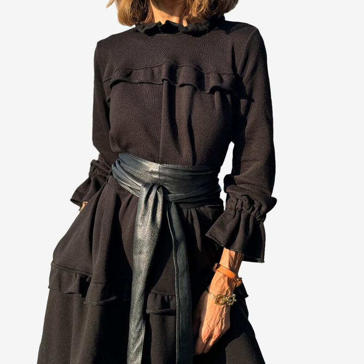 Lauren™ Vestido midi con volante
