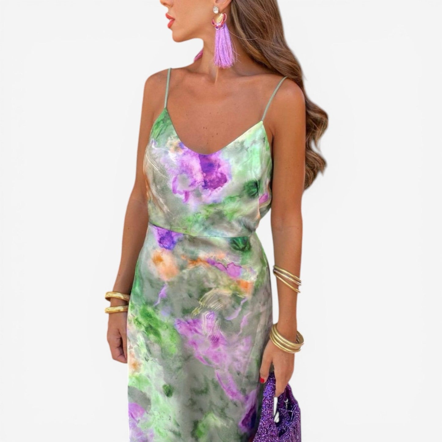Mariani™ Vestido de flores doble