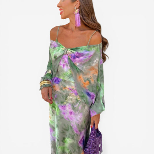 Mariani™ Vestido de flores doble