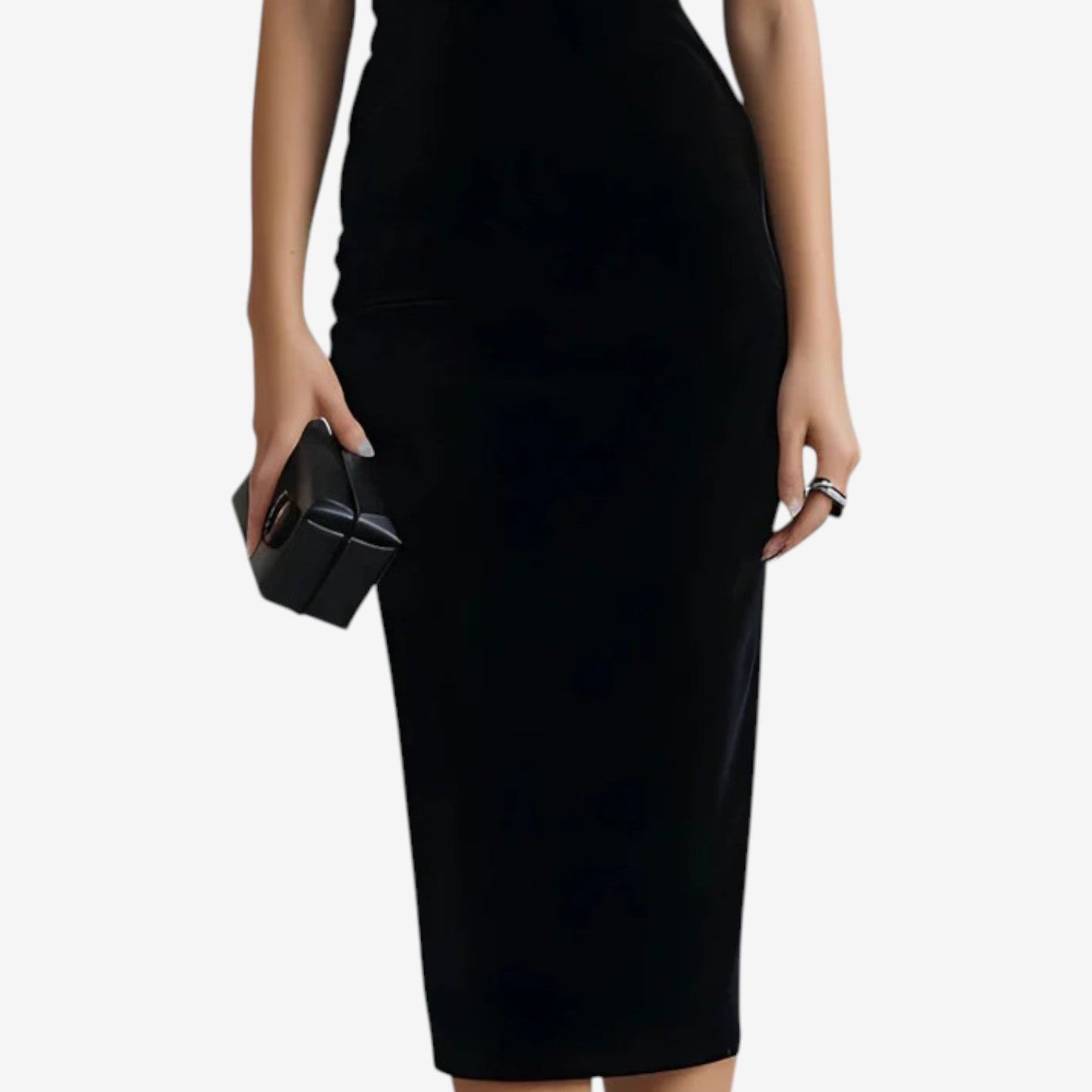 Crizelda™ vestido negro de noche