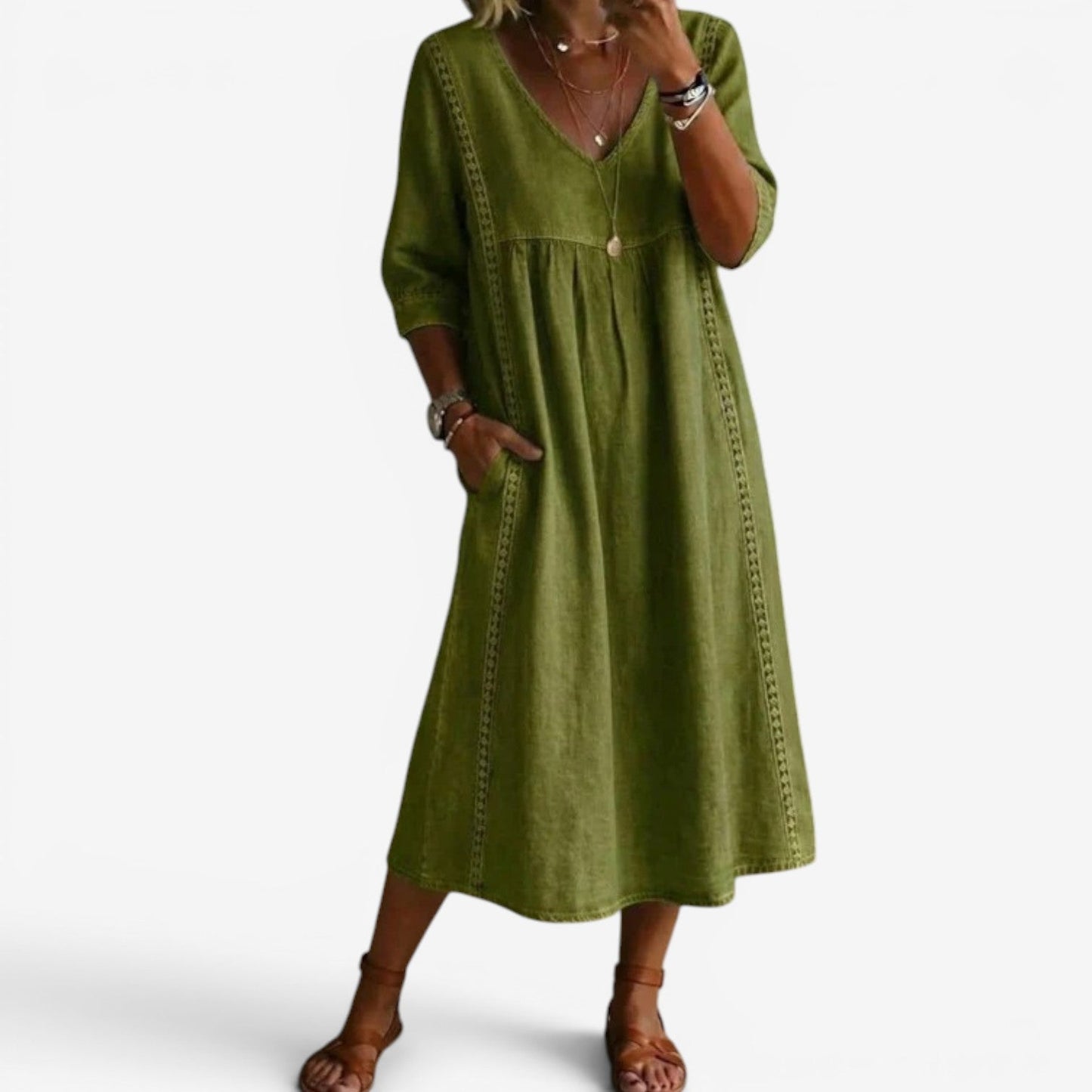 Carolline™ Vestido de verano con bordados