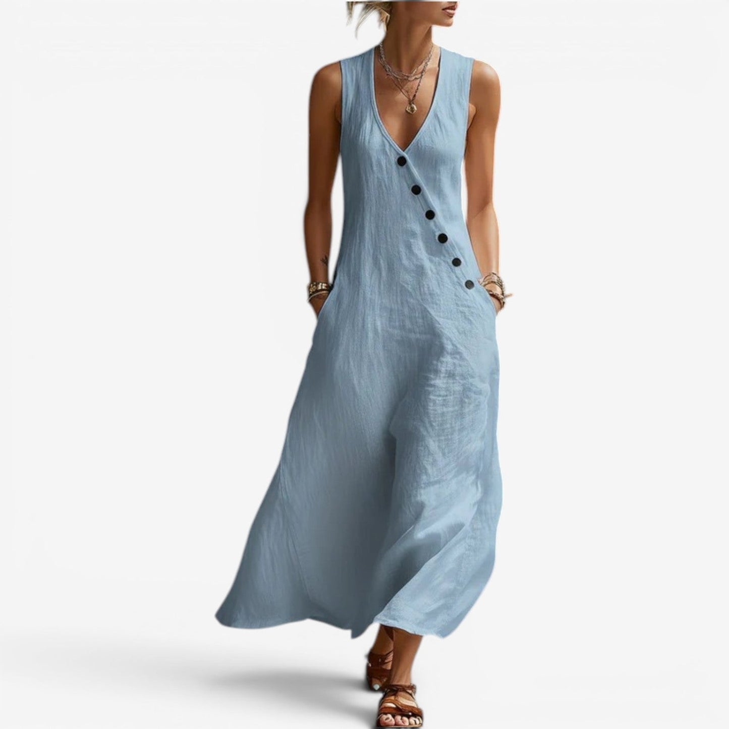 Jannah™ Vestido maxi sin mangas