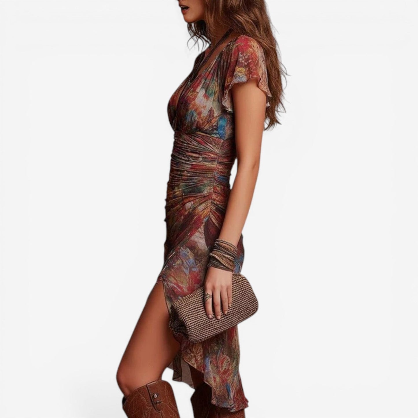 Salina™ Vestido midi drapeado