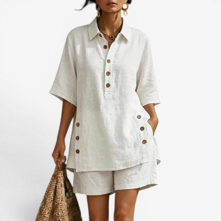 Thalia™ Conjunto de camisa y pantalones cortos
