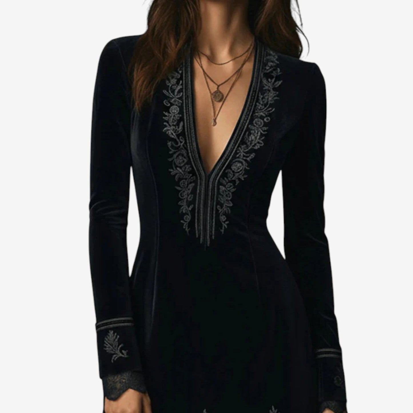 Vitali™ Vestido de terciopelo