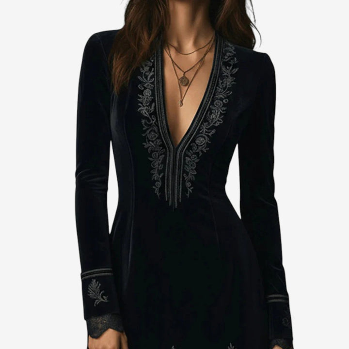 Vitali™ Vestido de terciopelo