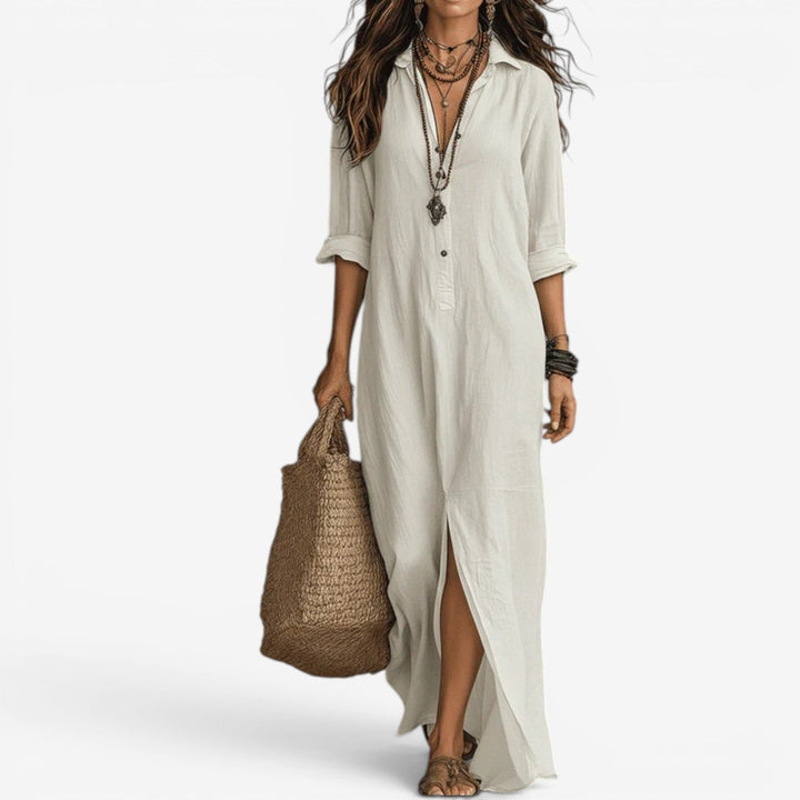 Amor™ Vestido camisero largo