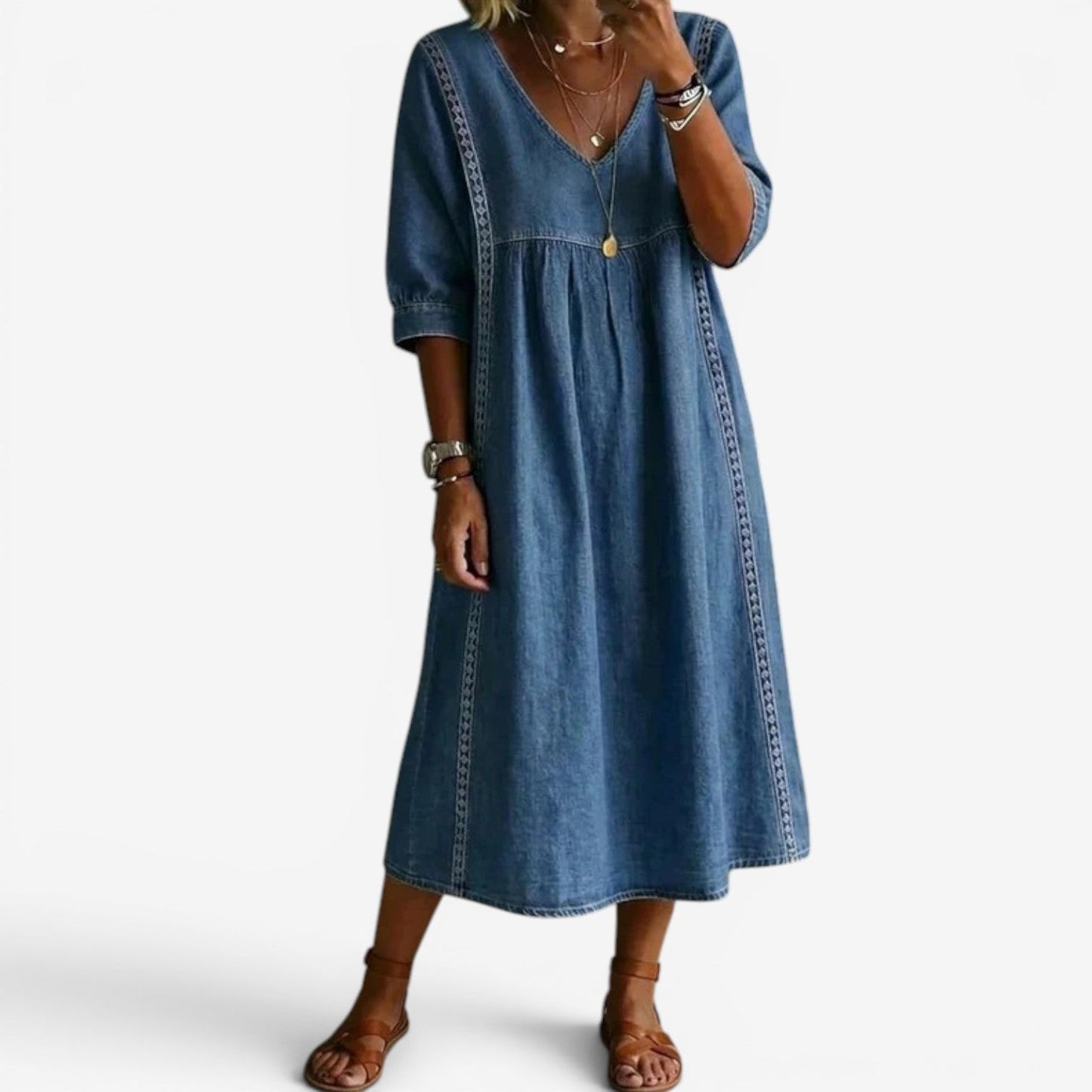 Carolline™ Vestido de verano con bordados