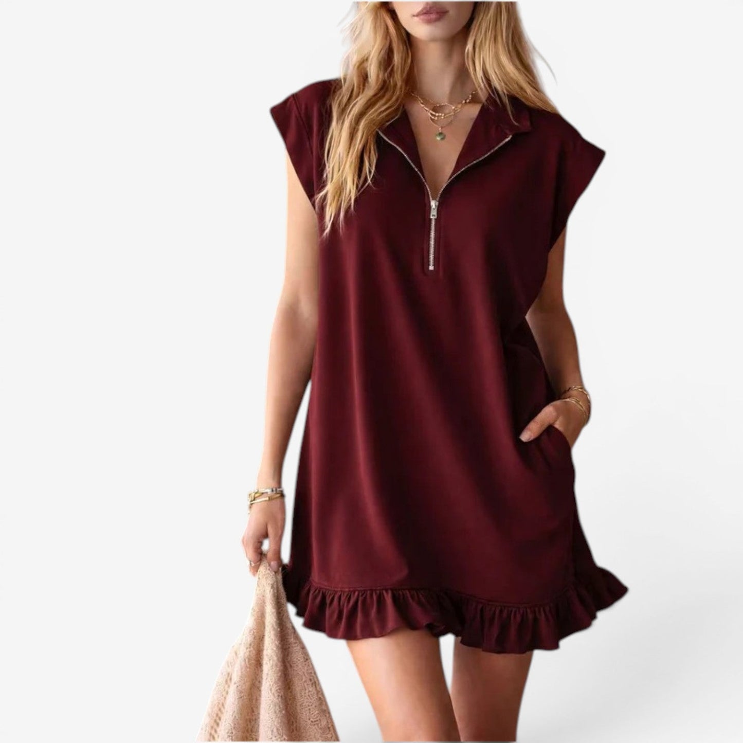 Keisha™ Vestido corto con volante