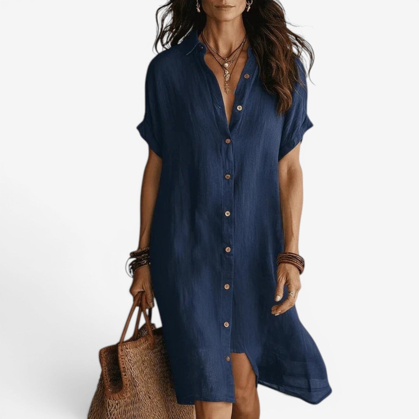 Jenny™ Vestido camisero de lino