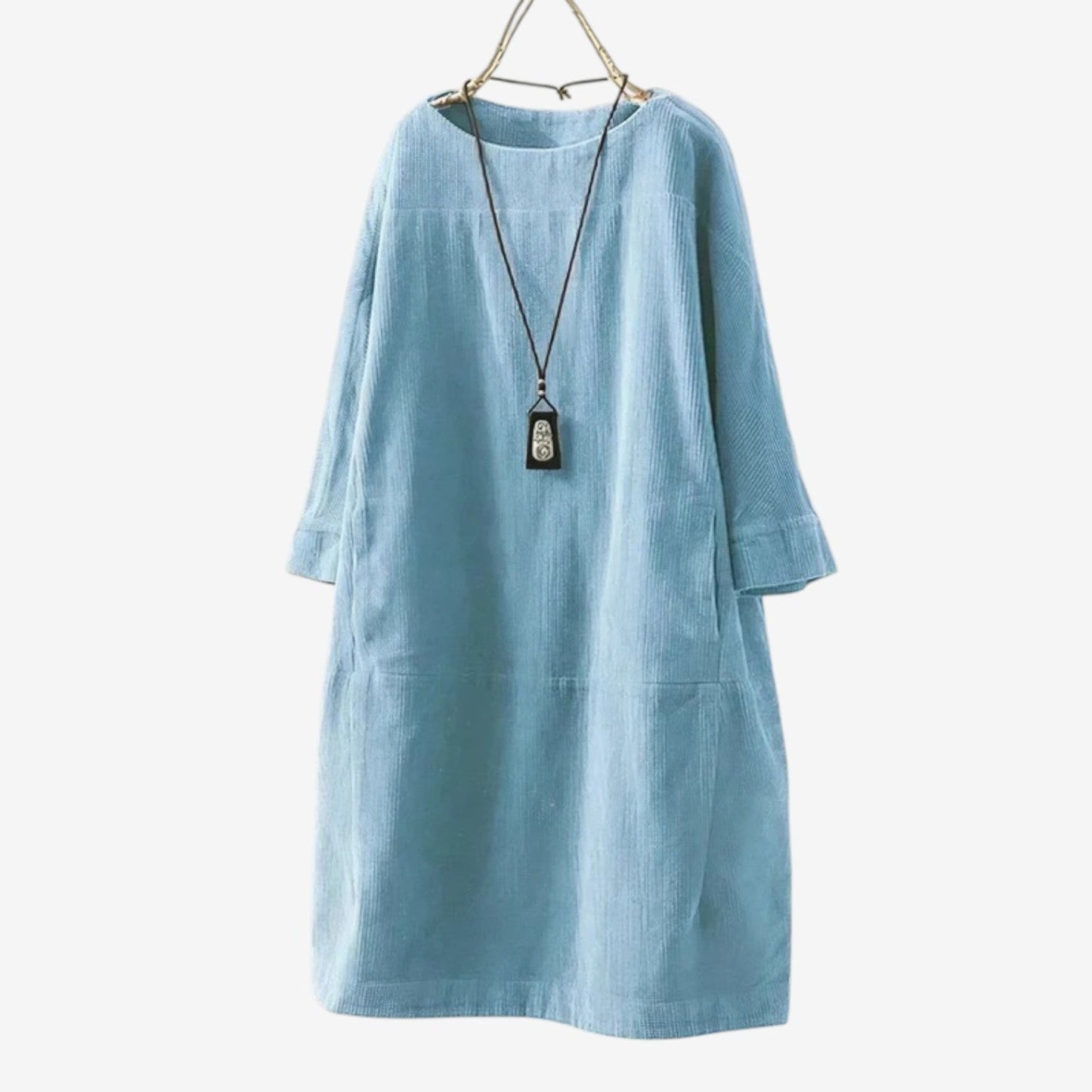 Quiblier™ Vestido de terciopelo acanalado