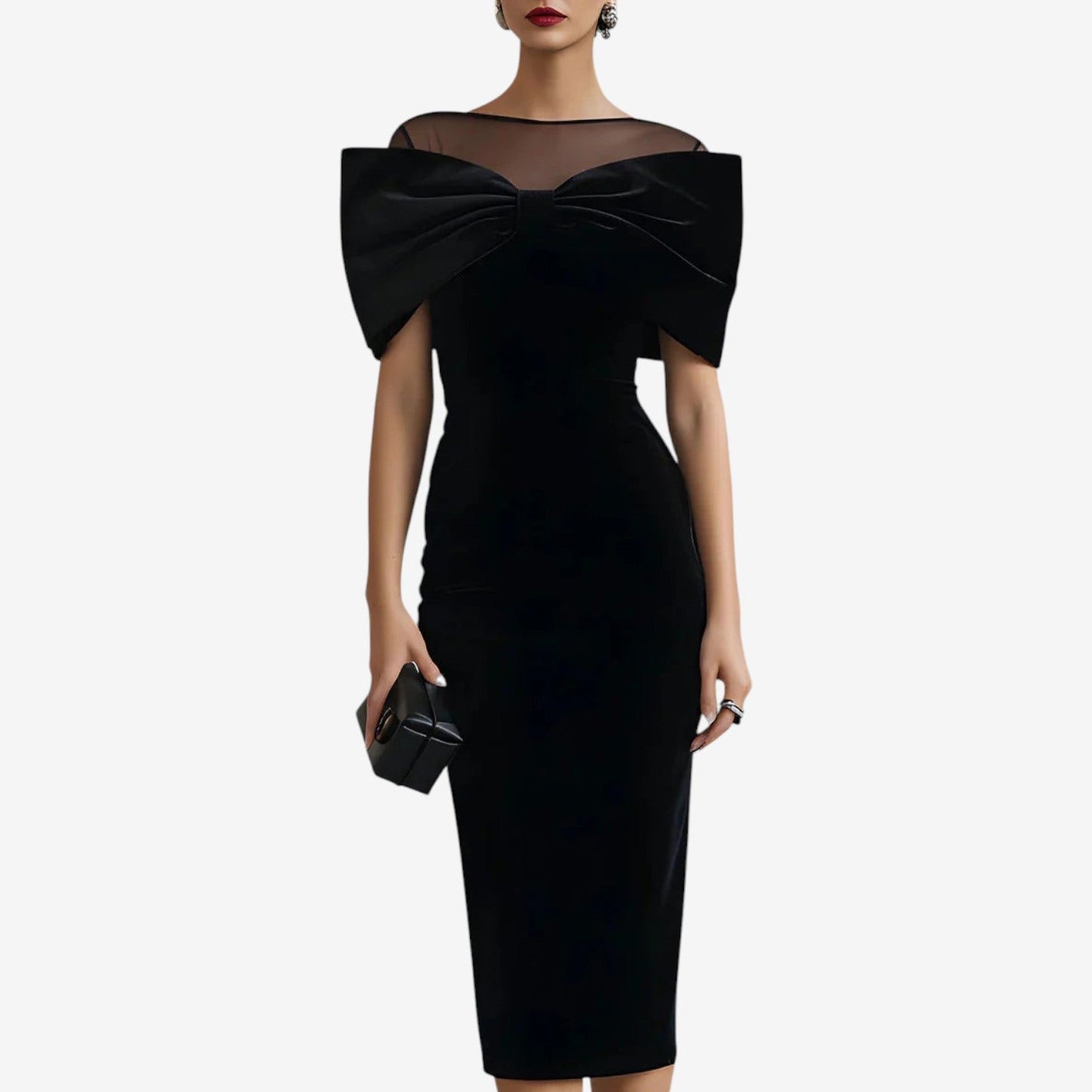 Crizelda™ vestido negro de noche