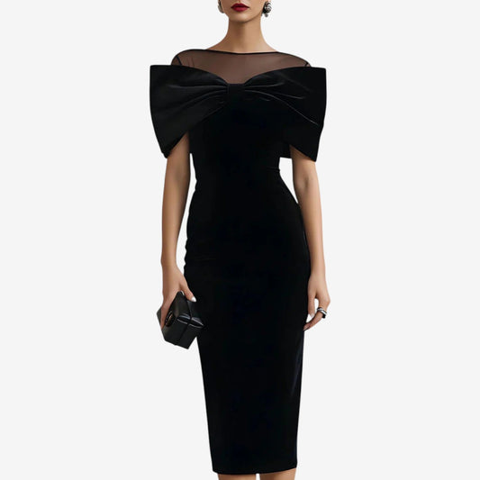 Crizelda™ vestido negro de noche