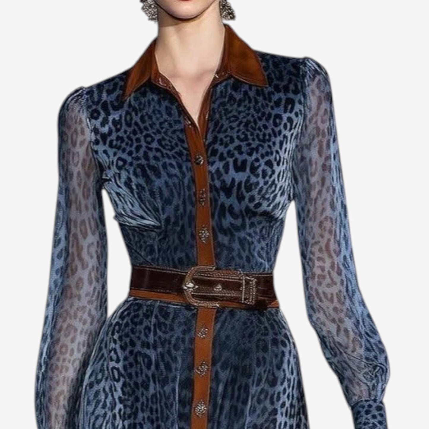 Rosemarie™ Vestido midi con estampado animal
