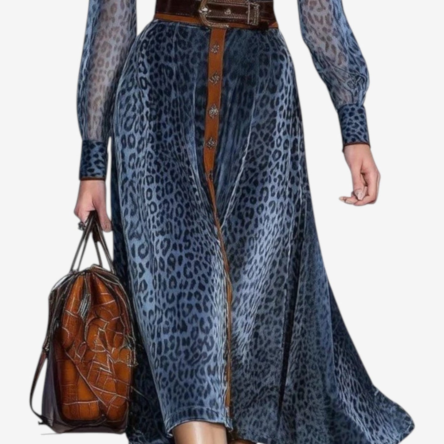 Rosemarie™ Vestido midi con estampado animal