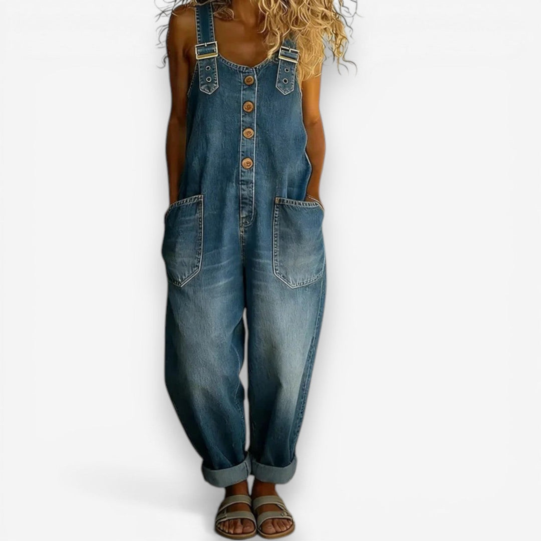 Casey™ Salopette amplia de denim
