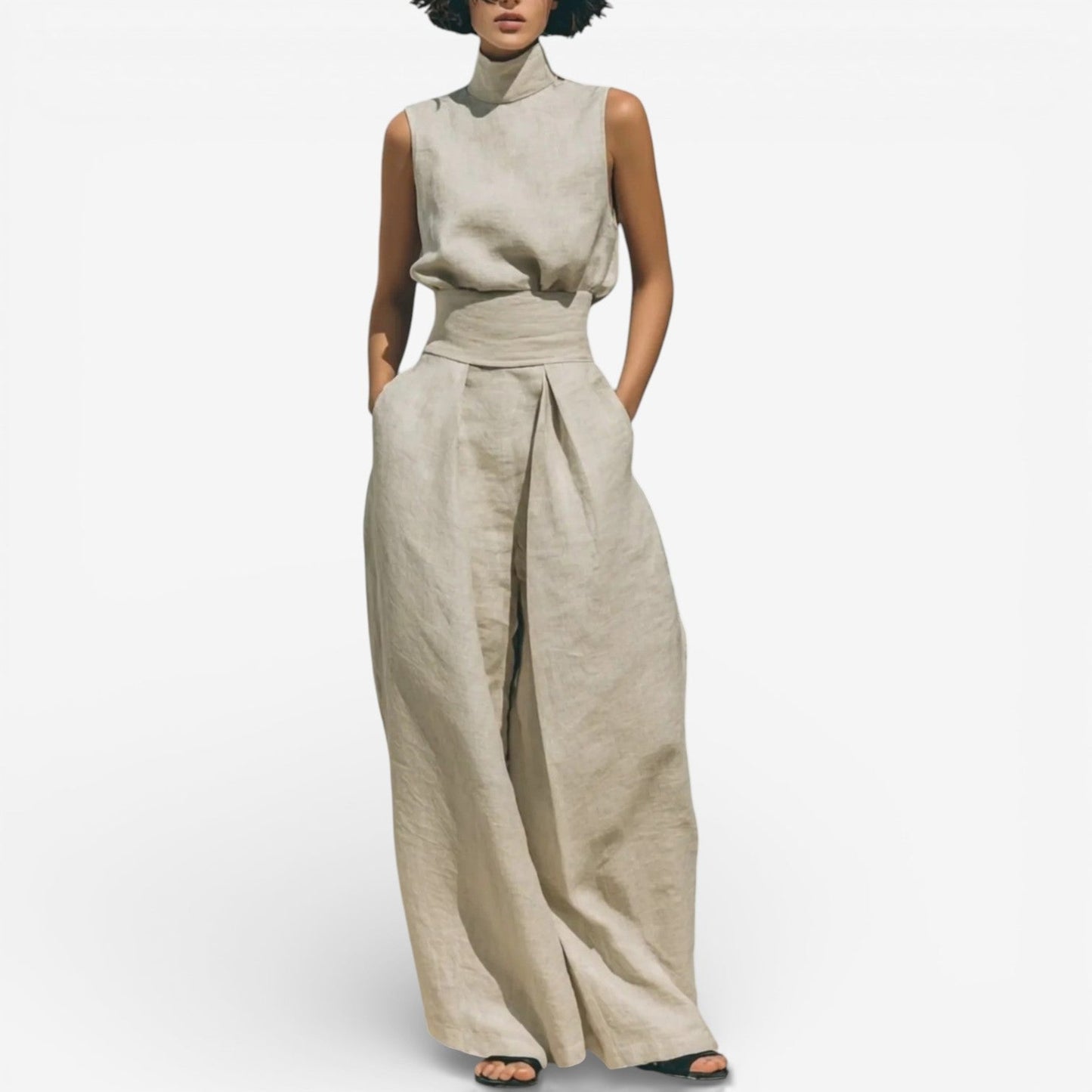Nina™ Conjunto de verano de pantalones anchos