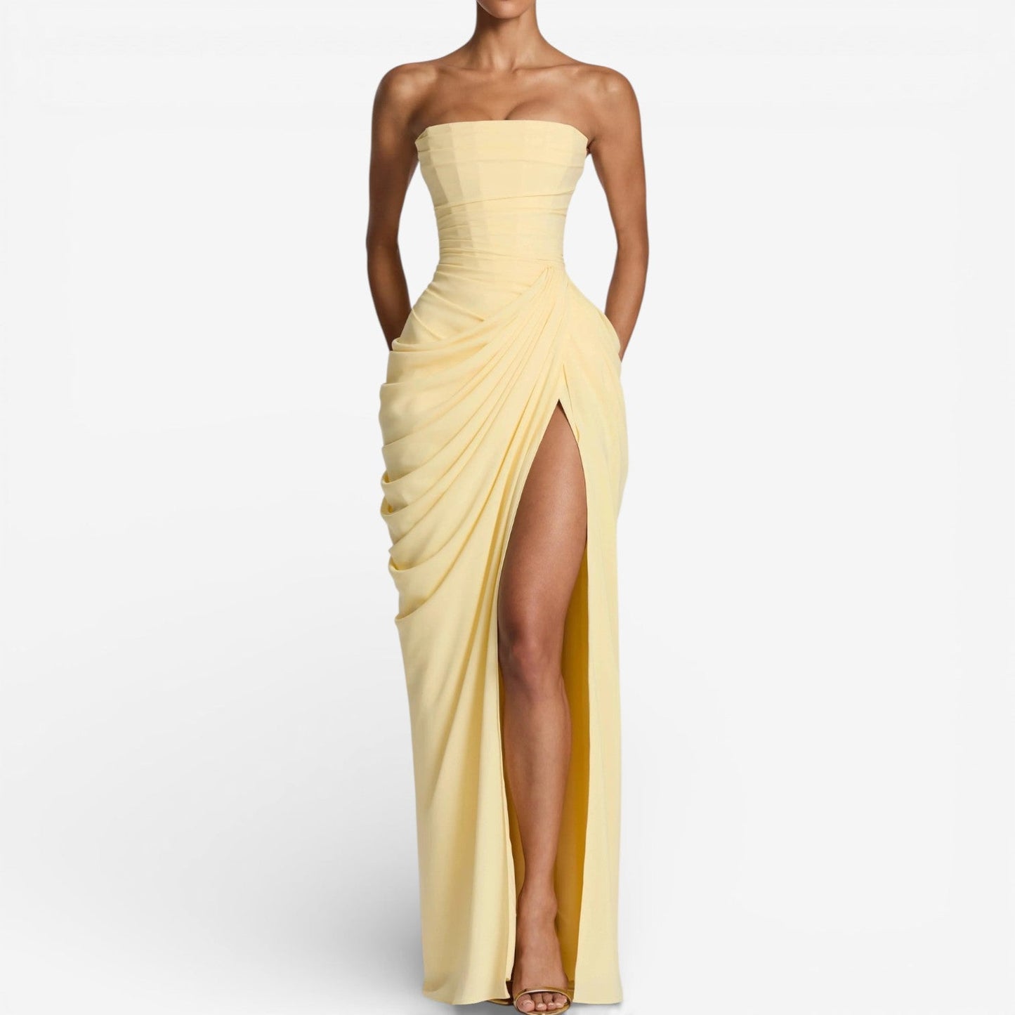Angelina™ Vestido largo sin tirantes