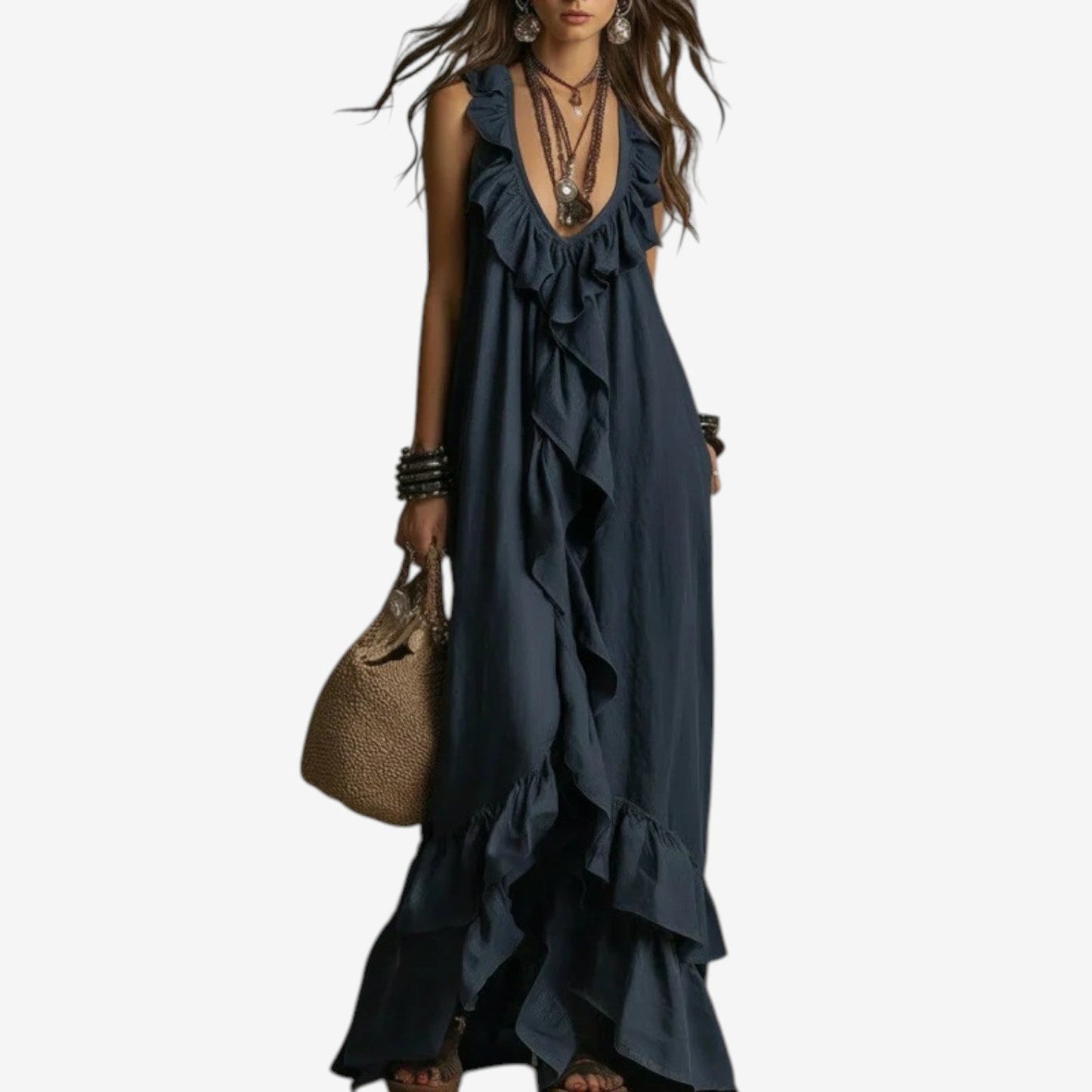 Vianne™ Vestido largo con volante
