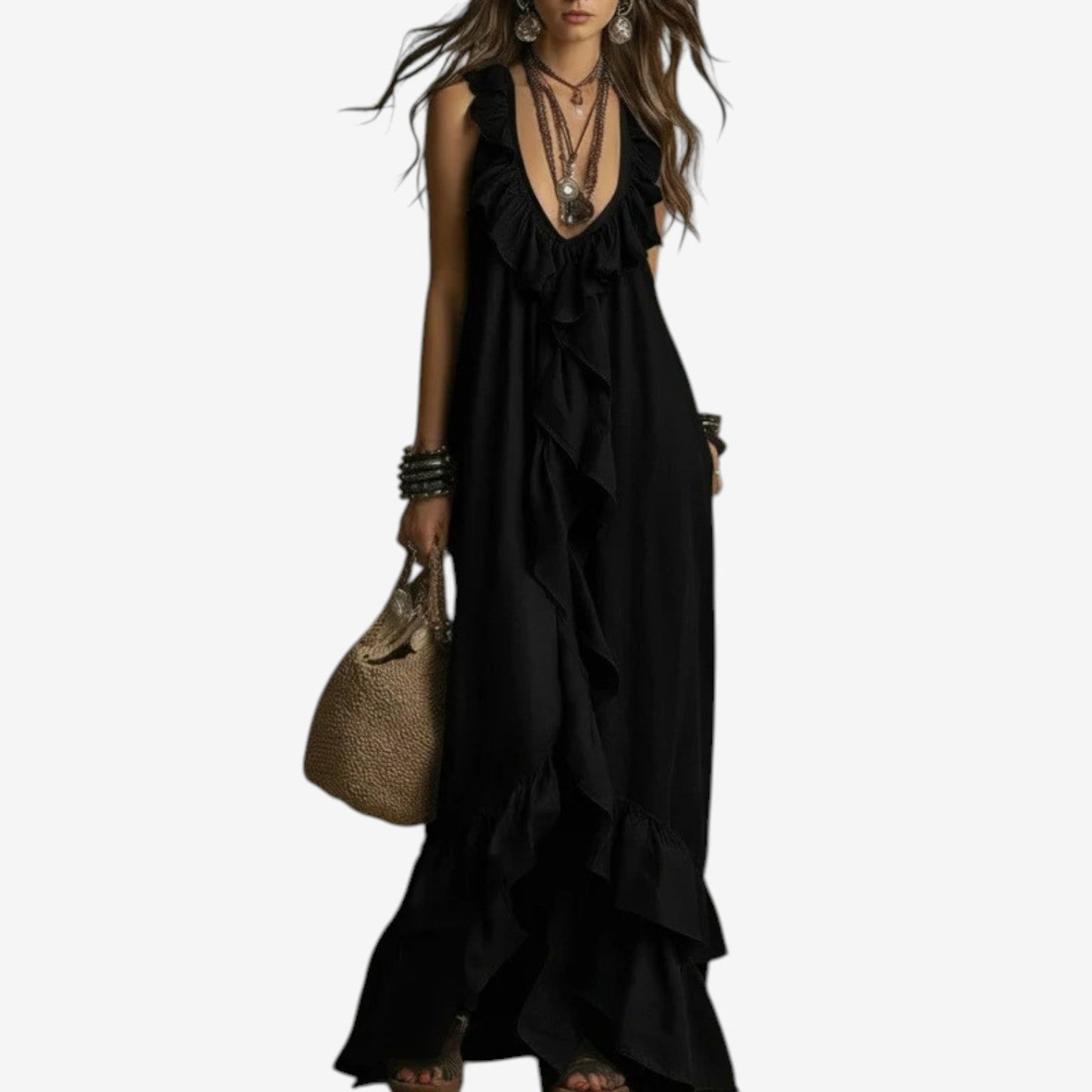 Vianne™ Vestido largo con volante