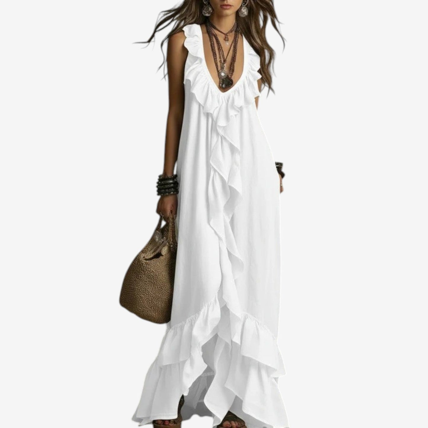 Vianne™ Vestido largo con volante