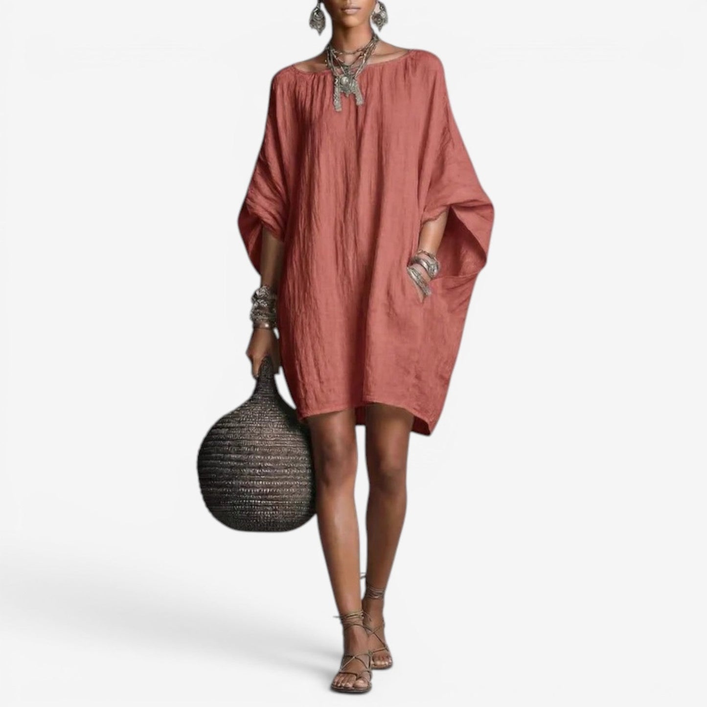 Annisa™ Vestido de túnica acampanado