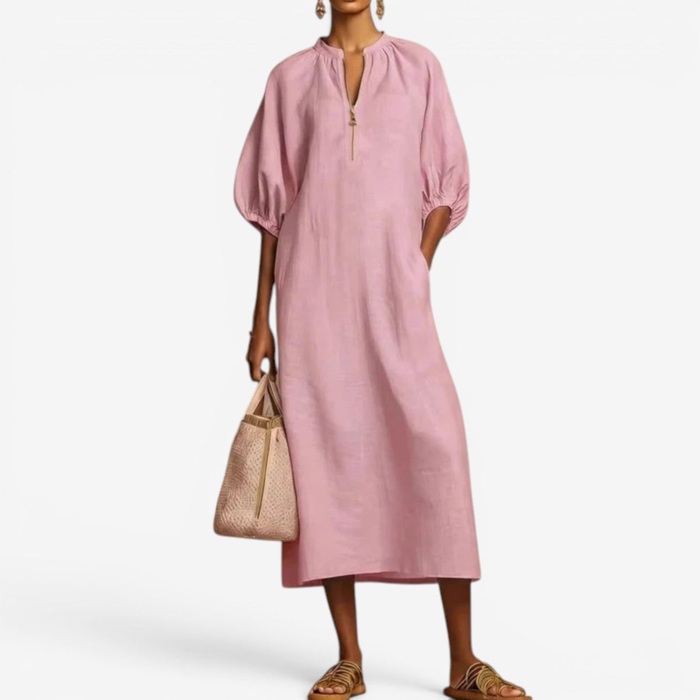 Francen™ Vestido midi con cremallera