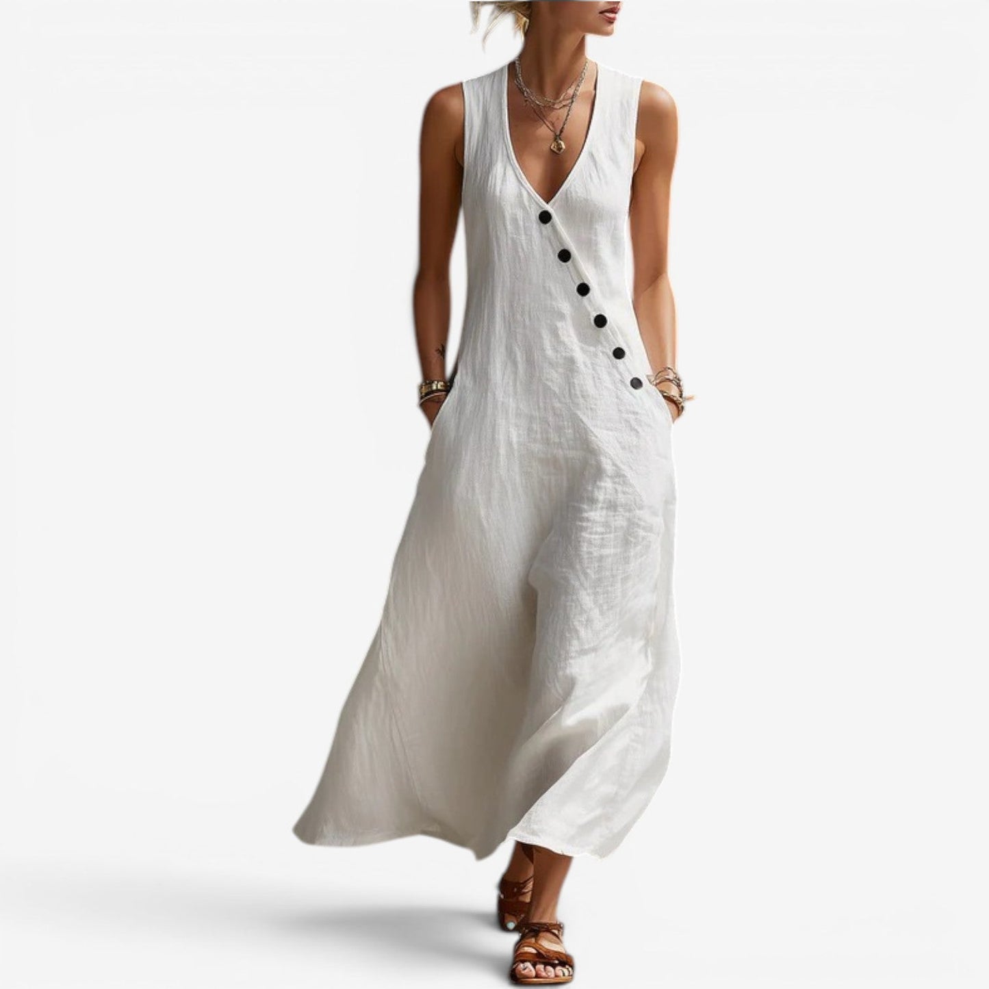 Jannah™ Vestido maxi sin mangas